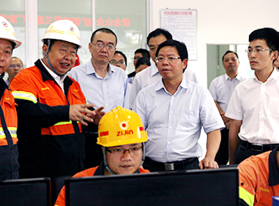 龙岩市代市长林国耀到4118云顶集团矿业检查重点建设项目